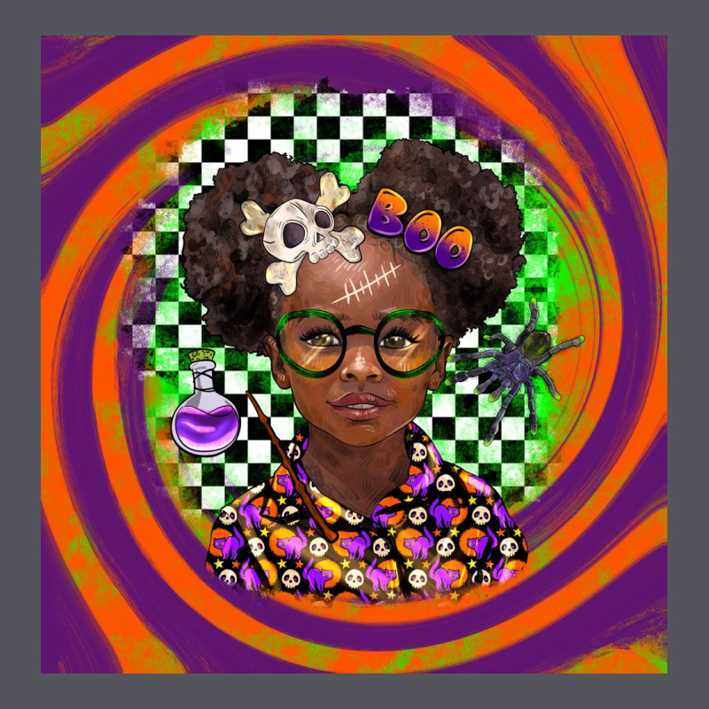 Halloween African Girl Vintage Hoodie by BarkalooDesign | Teevron