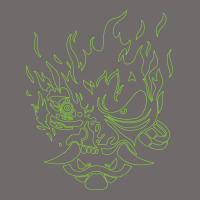 Cyberpunk Samurai Neon Green Urban Heavy Tee | Teevron