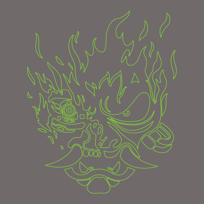 Cyberpunk Samurai Neon Green Urban Heavy Tee by FloraArt | Teevron