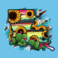 Louisiana Map Sunflower Cactus Serape Premium Sweatshirt | Teevron