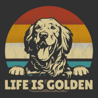 Golden Retriever Dog Life Is Golden Retro Vintage Urban Heavy Tee | Teevron