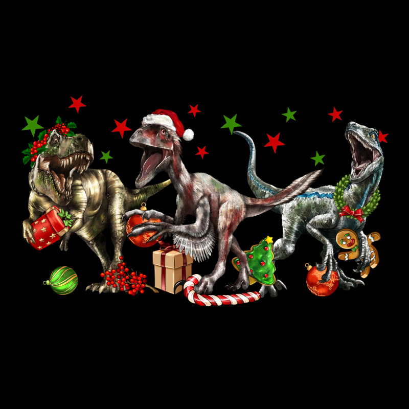 Three Christmas Dinosaurs Ladies Tee by LillyAllenDesigns | Teevron