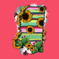 Mississippi Map Sunflower Cactus Serape Premium Sweatshirt | Teevron