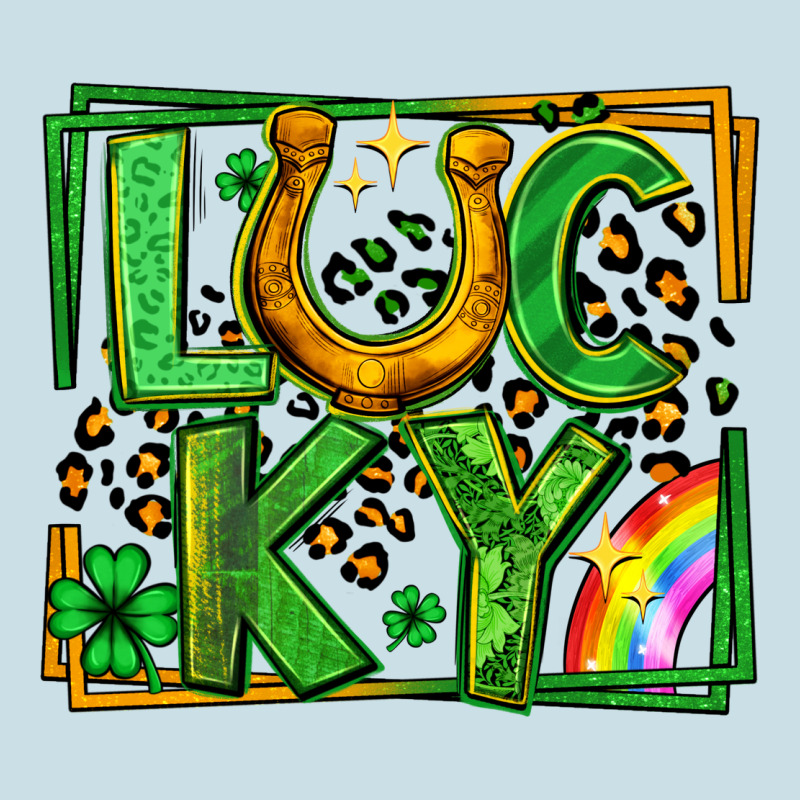 Lucky Horseshoe St Patricks Day Leopard Frame Ladies Tee by LillyAllenDesigns | Teevron