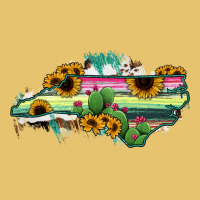 North Carolina Map Sunflower Cactus Serape Premium Sweatshirt | Teevron