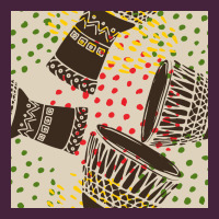 African Drum Seamless Pattern Premium Tee | Teevron
