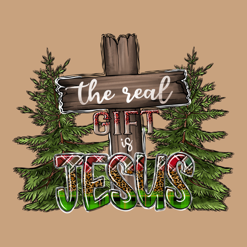 The Real Gift Is Jesus Vintage Tee by CowhideDigitalArt | Teevron