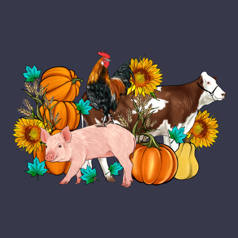 Farm Life Fall Pig Cow Rooster Long Sleeve Tee by Artiststas | Teevron