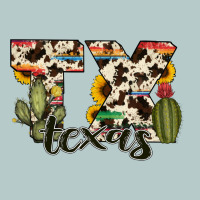 Texas State Cowhide Serape Cactus Heavy Core Tee | Teevron