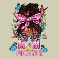 Mom Is A Fighter And Afro Messy Bun Mom Heavy Core Tee | Teevron