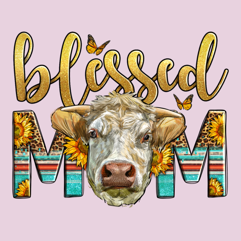 Western Blessed Mom Charolais Bull Mother's Day Ladies Tee by LillyAllenDesigns | Teevron