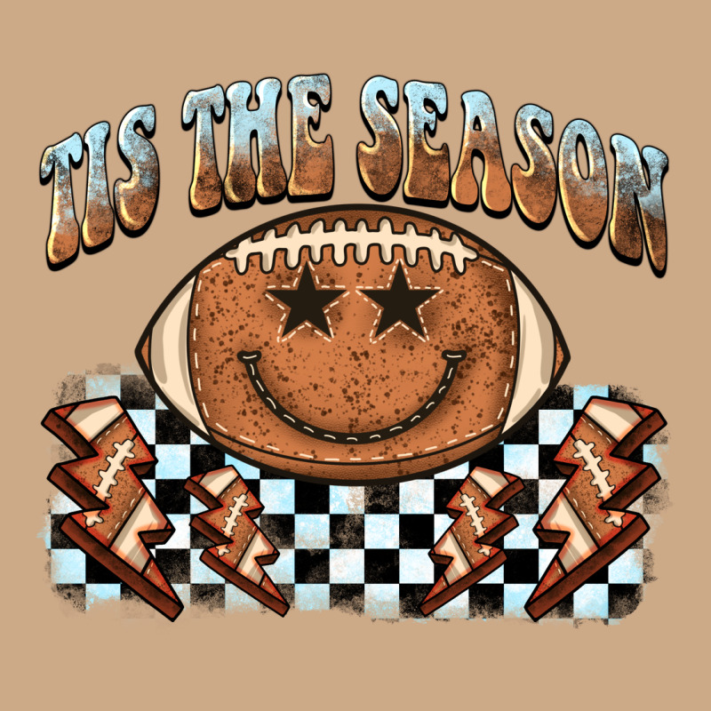 Tis The Season Football Smiley Face Vintage Hoodie by BarkalooDesign | Teevron