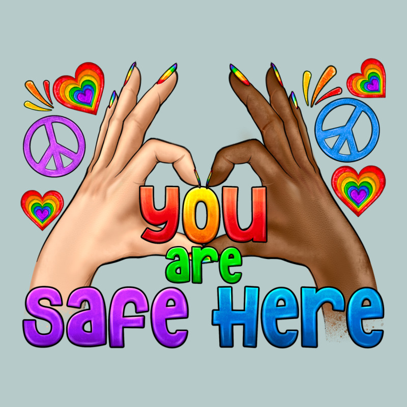 Lgbtq+ You Are Safe Here Heavy Core Tee by BundleAndBundleShop | Teevron