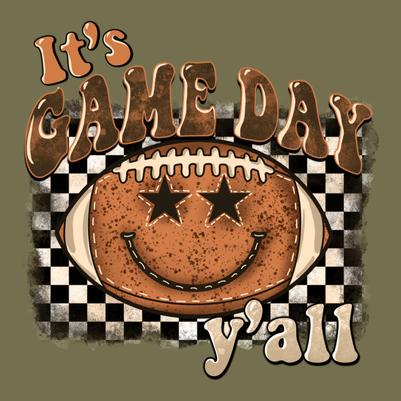 It's Game Day Y'all Football Smiley Face Vintage Hoodie by BarkalooDesign | Teevron