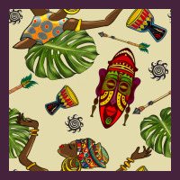 African Woman And Mask Seamless Pattern Premium Tee | Teevron