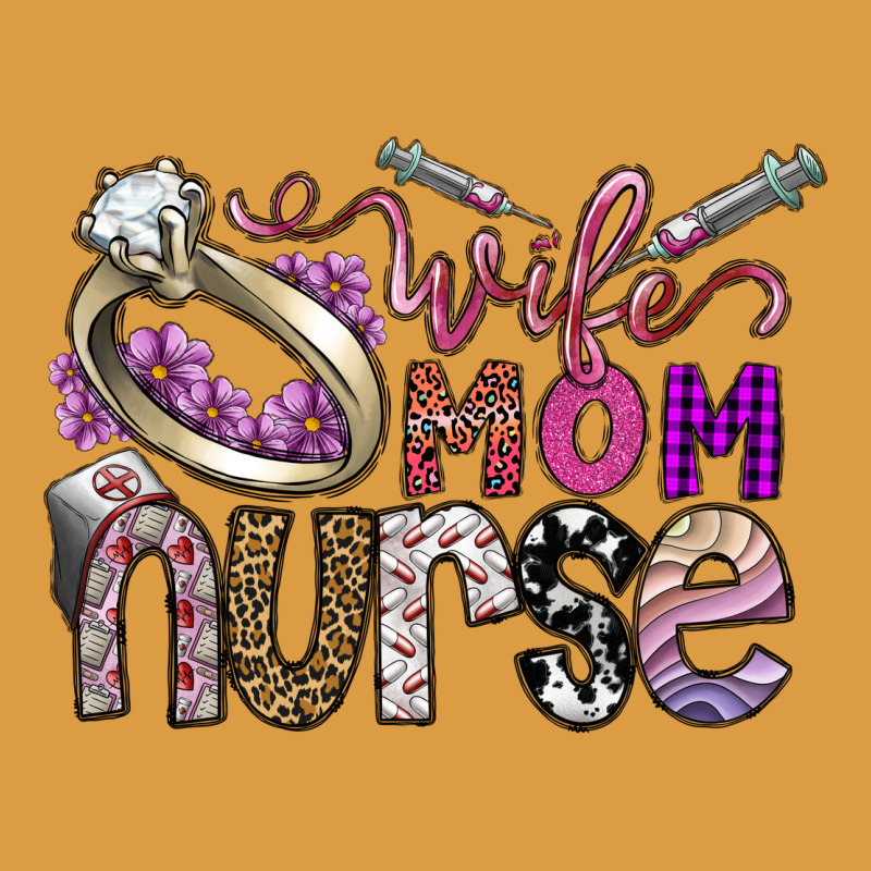 Wife Mom Nurse Urban Heavy Tee by SublimationCraftShop | Teevron