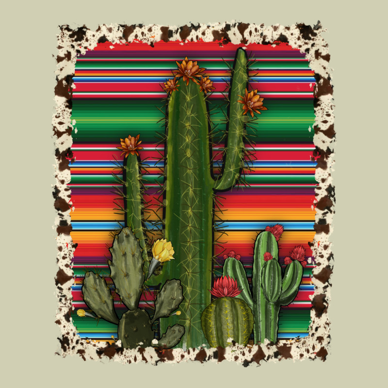 Serape Cowhide Cacti Heavy Core Tee by RanaPortraitStore | Teevron