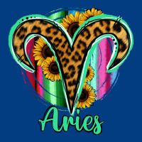 Aries Zodiac Sign Sunflower Leopard Serape Premium Sweatshirt | Teevron