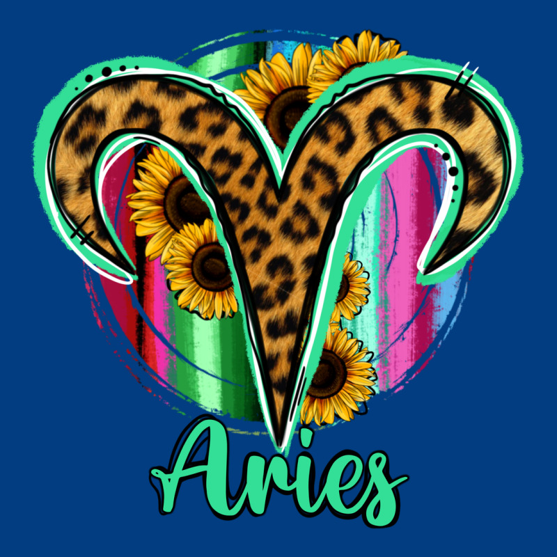 Aries Zodiac Sign Sunflower Leopard Serape Premium Sweatshirt by RanaPortraitStore | Teevron