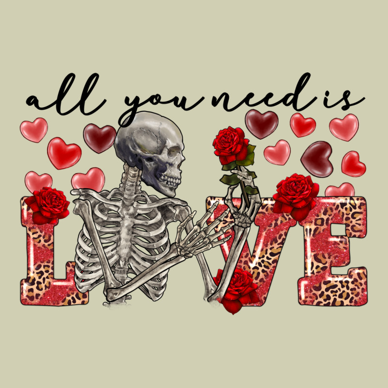 Skeleton All You Need Is Love Heavy Core Tee by FaDigitalArtStudio | Teevron