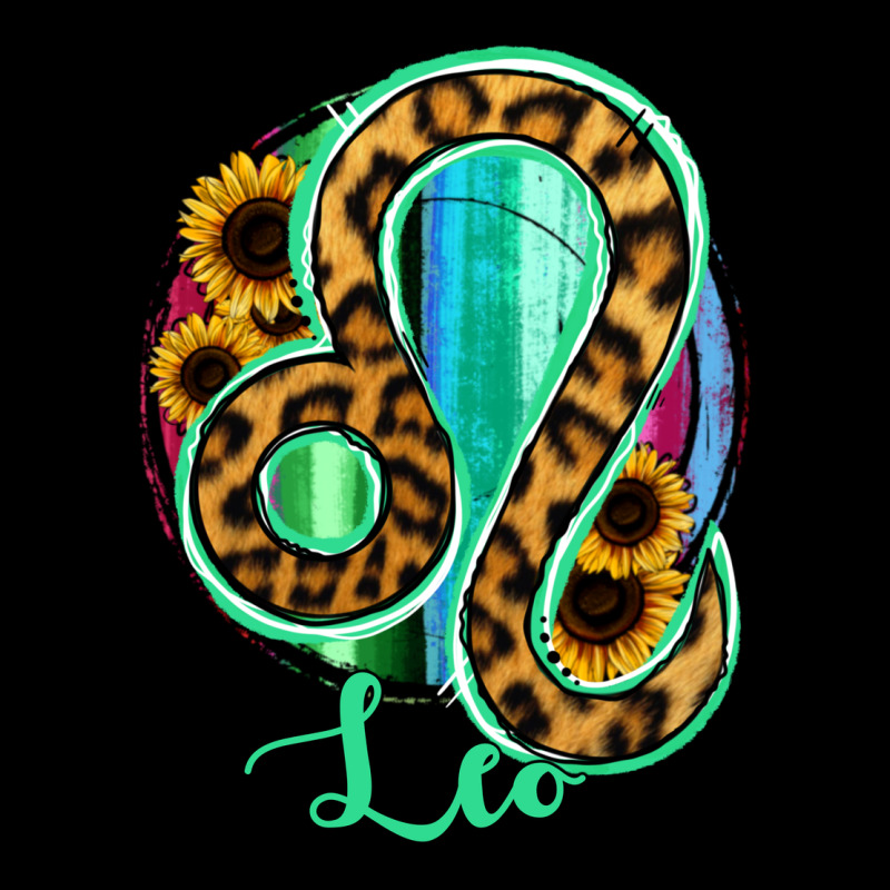 Leo Zodiac Sign Sunflower Leopard Serape Premium Sweatshirt by RanaPortraitStore | Teevron