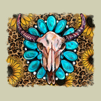 Leopard Sunflowers And Gemstone Skull Heavy Core Tee | Teevron