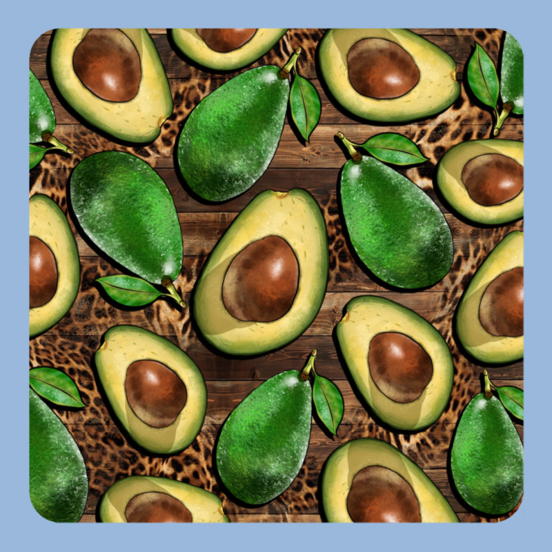 Avocados With Wood And Leopard Background Mug  Coaster Premium Hoodie by BarkalooDesign | Teevron