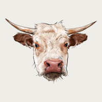 Hereford Cow Head Zipper Hoodie | Teevron
