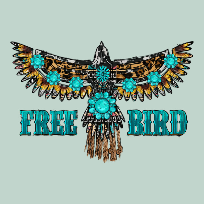 Turquoise Freebird Zipper Hoodie by RanaPortraitStore | Teevron