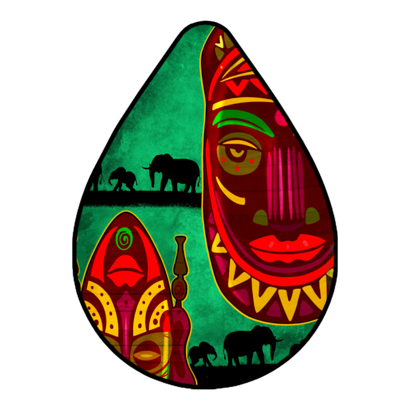 African Masks Teardrop  3 Premium Tee by BundleAndBundleShop | Teevron