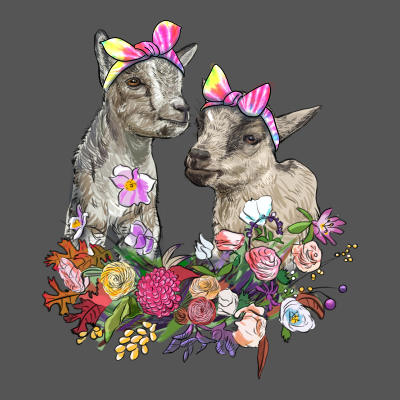 Floral Baby Goats Zipper Hoodie by RanaPortraitStore | Teevron
