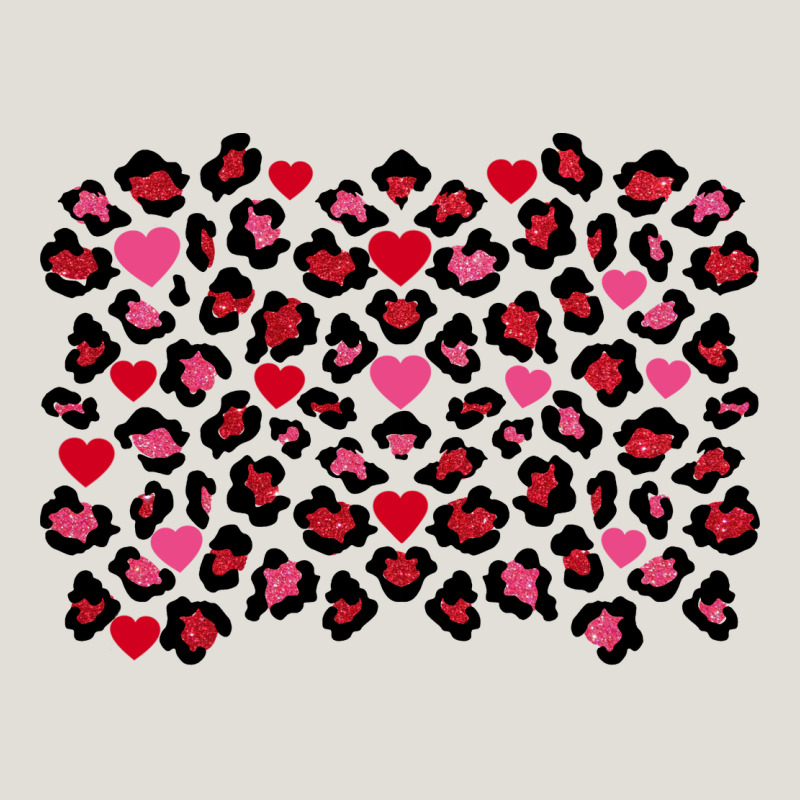 Valentines Day Leopard And Heart Background Heavy Core Tee by FaDigitalArtStudio | Teevron