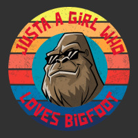 Retro Sunset Just A Girl Who Loves Bigfoot Urban Heavy Tee | Teevron
