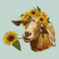 Goat With Sunflower Zipper Hoodie | Teevron