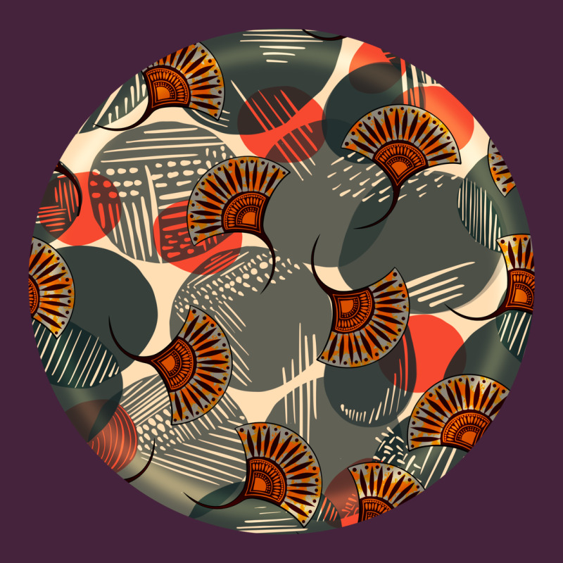 African Fabric Pattern Round Earrings 5 Premium Tee by BundleAndBundleShop | Teevron