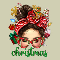 Christmas Messy Bun With Gingerbread Man Heavy Core Tee | Teevron