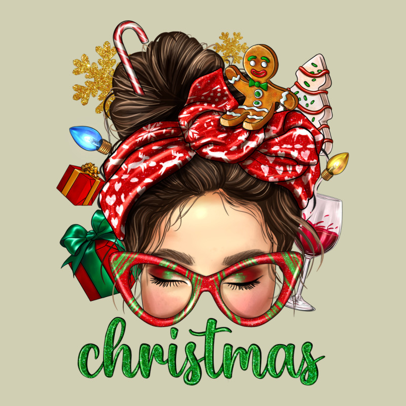 Christmas Messy Bun With Gingerbread Man Heavy Core Tee by BundleAndBundleShop | Teevron