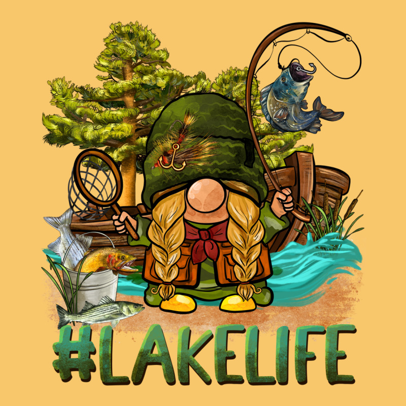 Lake Life Gnome Vintage Hoodie by BarkalooDesign | Teevron
