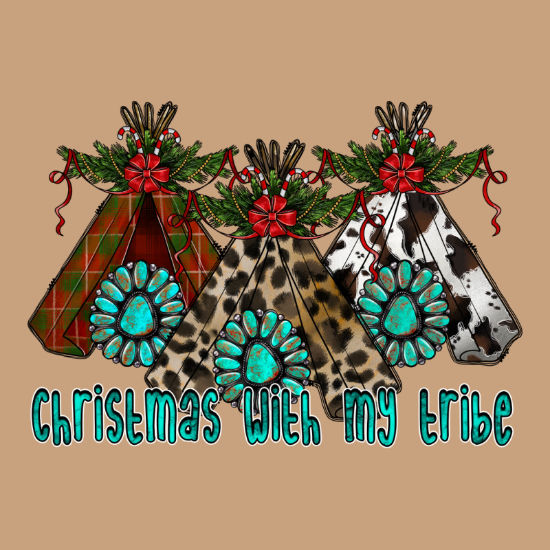 Christmas With Tribe Vintage Tee by CowhideDigitalArt | Teevron
