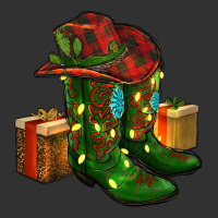 Cowboy Hat With Boots Christmas Urban Heavy Tee | Teevron