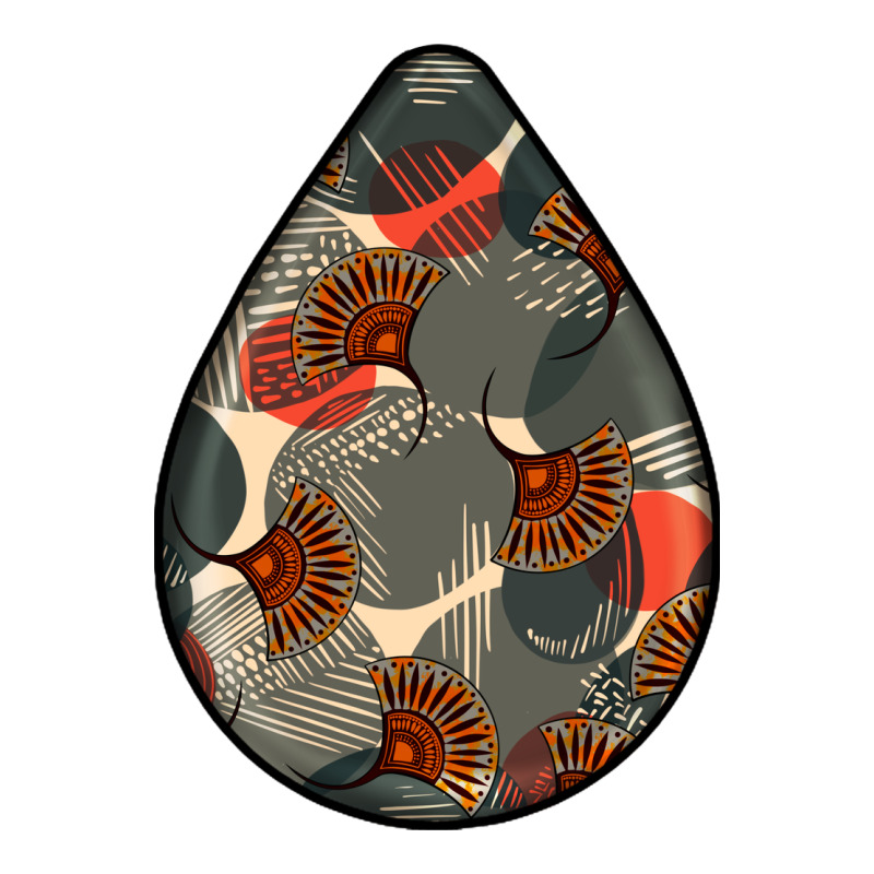 African Fabric Pattern Teardrop Earrings Premium Tee by BundleAndBundleShop | Teevron