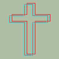 A Neon Christian Cross Urban Heavy Tee | Teevron