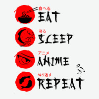 Eat Sleep Anime Repeat Japanese Urban Heavy Tee | Teevron
