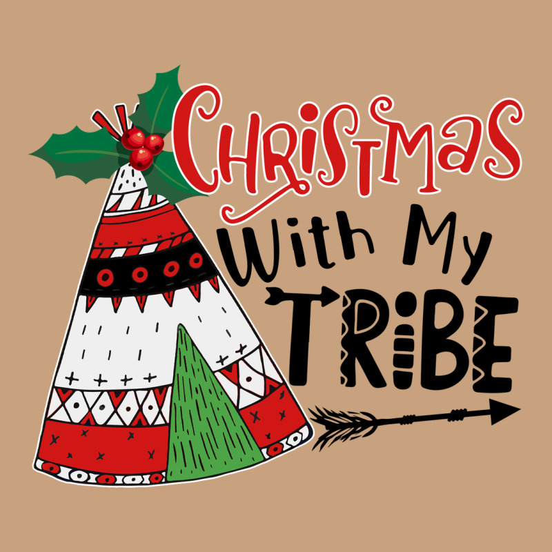 Christmas With My Tribe Boho Vintage Tee by CowhideDigitalArt | Teevron