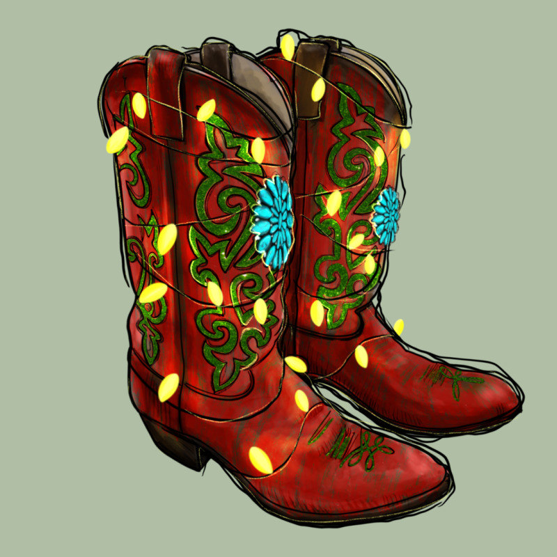 Cowboy Boots Christmas Urban Heavy Tee by RanaPortraitStore | Teevron