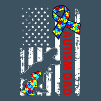 Mens Distressed Dinosaur Autism Dad Usa Flag Urban Heavy Tee | Teevron