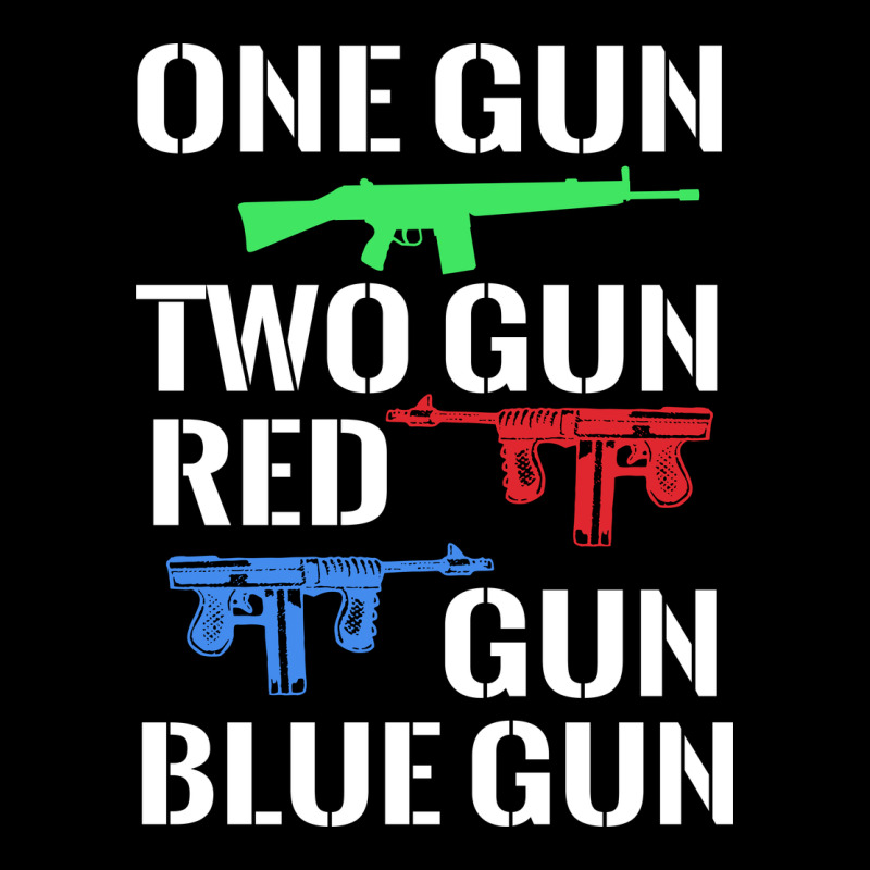 One Gun Two Gun Red Gun Blue Gun Urban Heavy Tee by artisFamous | Teevron