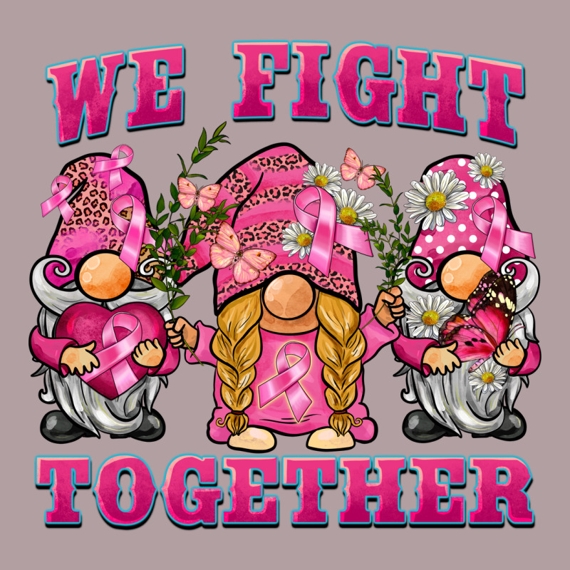 We Fight Together Breast Cancer Gnome Vintage Hoodie by BarkalooDesign | Teevron
