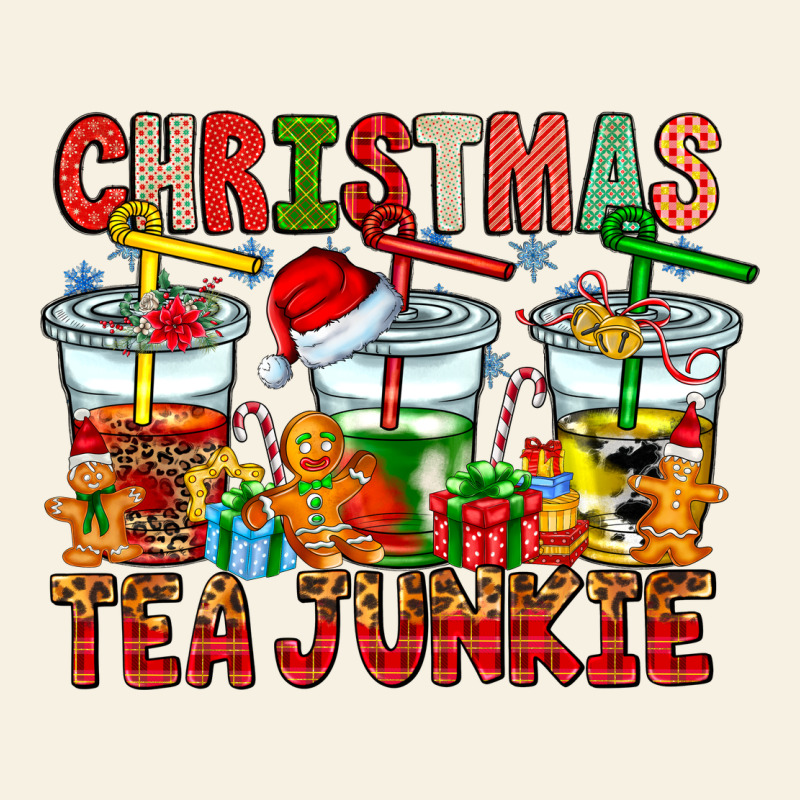 Christmas Tea Junkie Vintage Tee by CowhideDigitalArt | Teevron