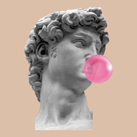 Vaporwave Statue Head With Bubblegum Urban Heavy Tee | Teevron